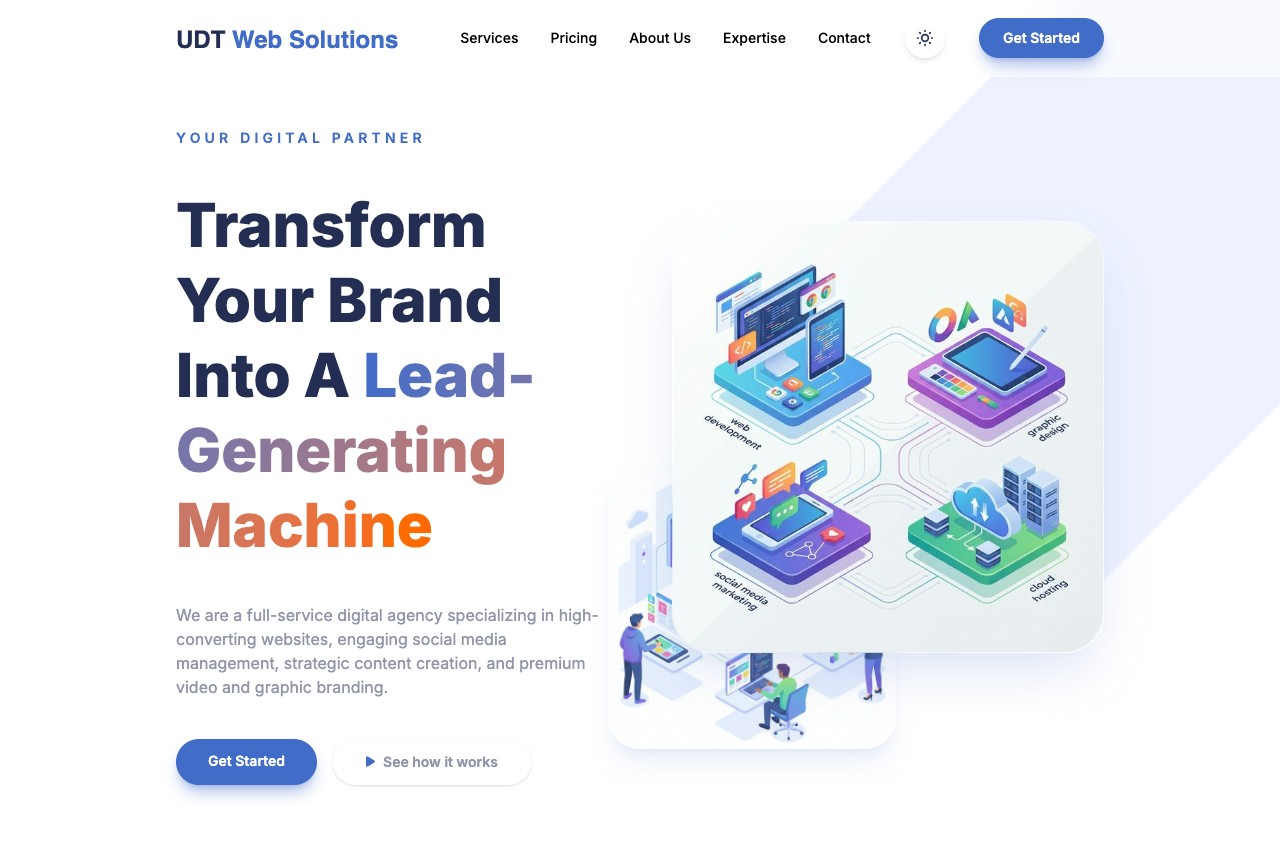 Manage Landing Page screenshot